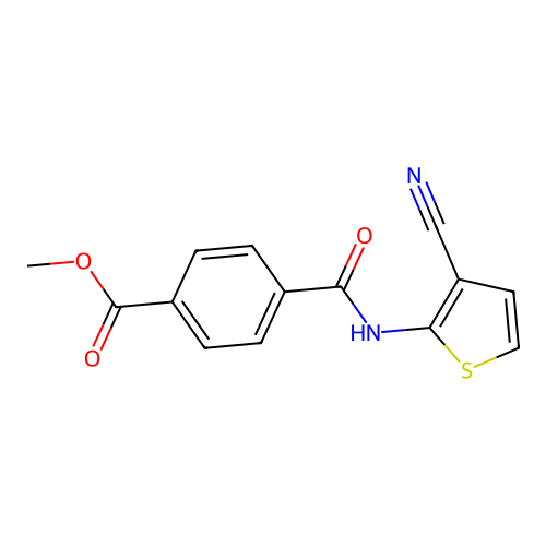 Methyl 4-[(3-cyanothiophen-2-yl)carbamoyl]benzoate structure