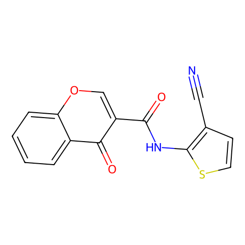 N-(3-cyanothiophen-2-yl)-4-oxo-4H-chromene-3-carboxamide structure