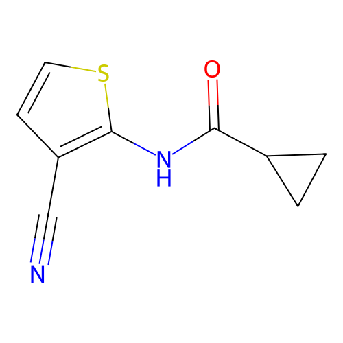 N-(3-cyanothiophen-2-yl)cyclopropanecarboxamide structure