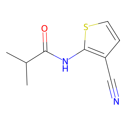 N-(3-cyanothiophen-2-yl)-2-methylpropanamide structure