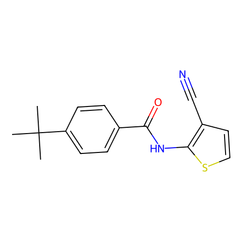 4-tert-butyl-N-(3-cyanothiophen-2-yl)benzamide structure