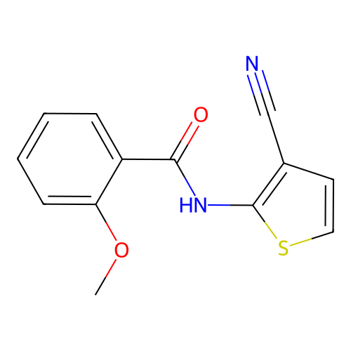 N-(3-cyanothiophen-2-yl)-2-methoxybenzamide structure