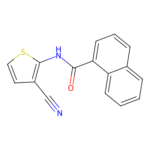 N-(3-cyanothiophen-2-yl)naphthalene-1-carboxamide structure