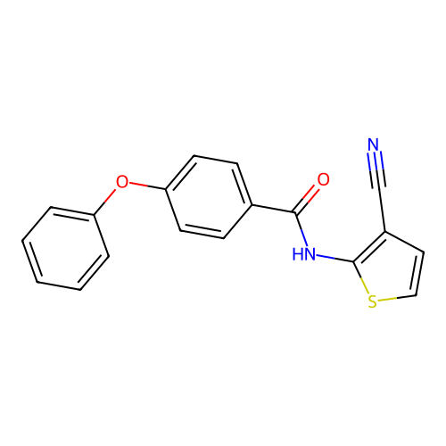 N-(3-cyanothiophen-2-yl)-4-phenoxybenzamide structure