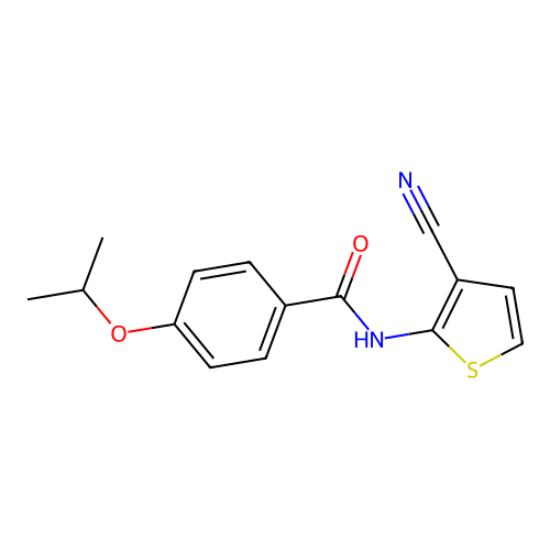 N-(3-cyanothiophen-2-yl)-4-isopropoxybenzamide structure