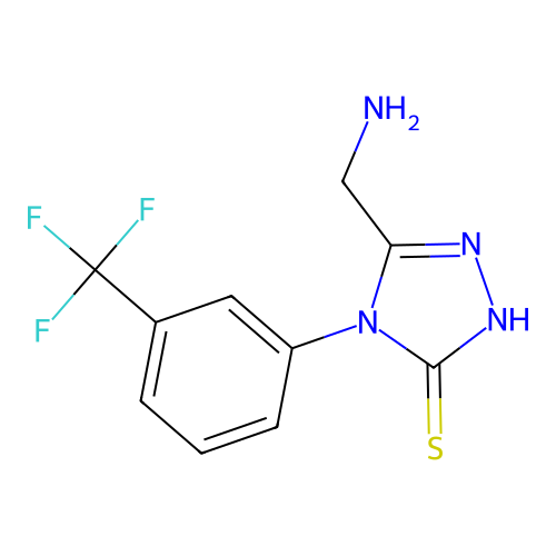 3-(aminomethyl)-4-[3-(trifluoromethyl)phenyl]-1H-1,2,4-triazole-5-thione structure