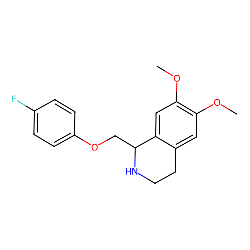 1-[(4-Fluorophenoxy)methyl]-6,7-dimethoxy-1,2,3,4-tetrahydroisoquinoline structure