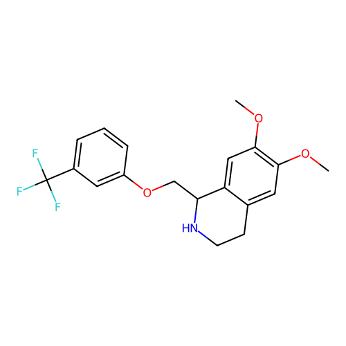 6,7-Dimethoxy-1-{[3-(trifluoromethyl)phenoxy]methyl}- 1,2,3,4-tetrahydroisoquinoline structure