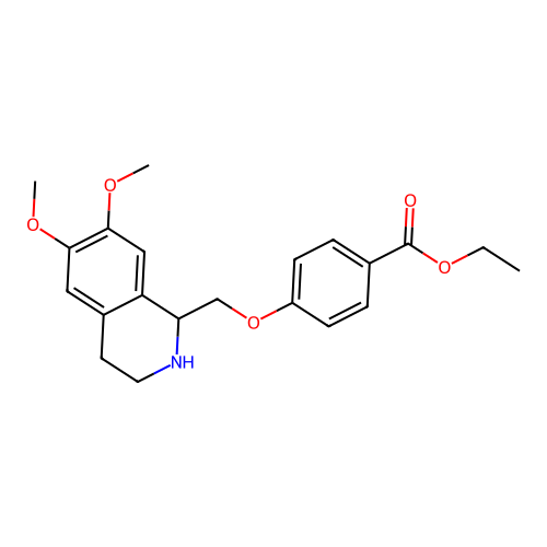 Ethyl 4-[(6,7-dimethoxy-1,2,3,4-tetrahydroisoquinolin-1-yl)methoxy]benzoate structure