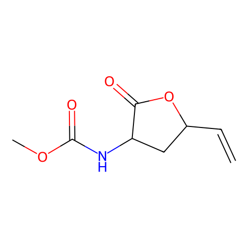 methyl N-(5-ethenyl-2-oxooxolan-3-yl)carbamate structure