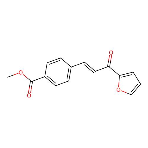 methyl 4-[(E)-3-(furan-2-yl)-3-oxoprop-1-enyl]benzoate structure