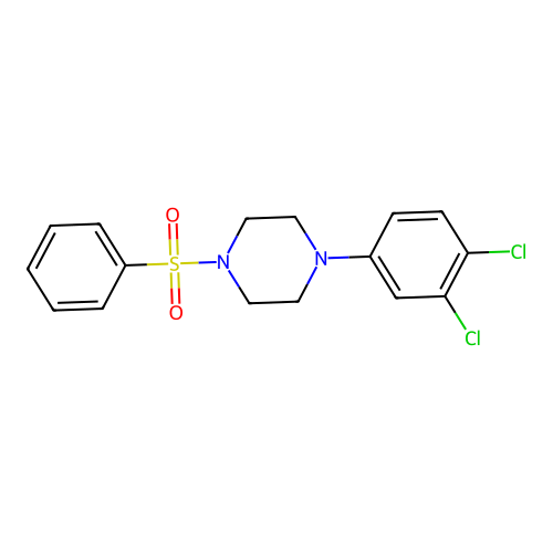 1-(3,4-Dichlorophenyl)-4-(phenylsulfonyl)piperazine structure
