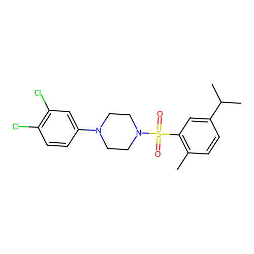 1-(3,4-Dichlorophenyl)-4-((5-isopropyl-2-methylphenyl)sulfonyl)piperazine structure