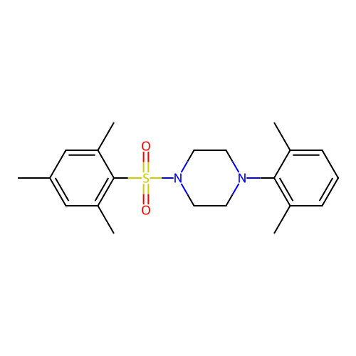 1-(2,6-Dimethylphenyl)-4-(mesitylsulfonyl)piperazine structure
