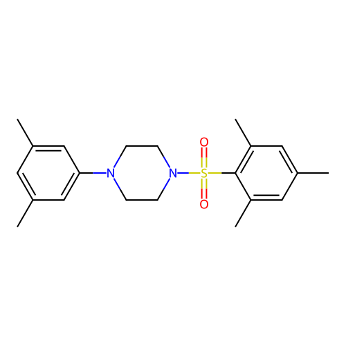 1-(3,5-Dimethylphenyl)-4-(mesitylsulfonyl)piperazine structure
