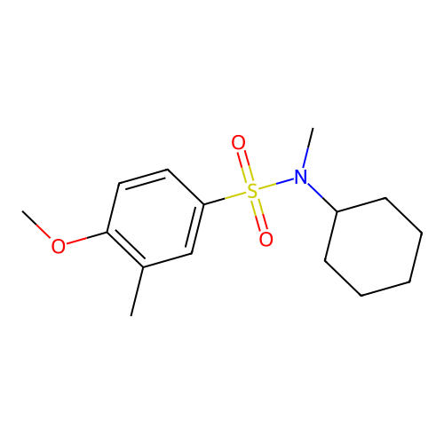 N-cyclohexyl-4-methoxy-N,3-dimethylbenzenesulfonamide structure