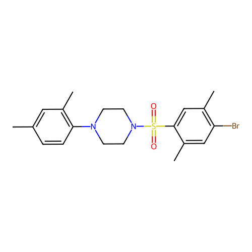 1-(4-Bromo-2,5-dimethylbenzenesulfonyl)-4-(2,4-dimethylphenyl)piperazine structure