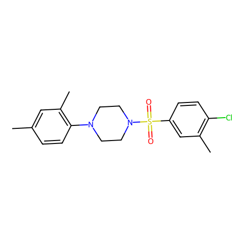 1-(4-Chloro-3-methylbenzenesulfonyl)-4-(2,4-dimethylphenyl)piperazine structure