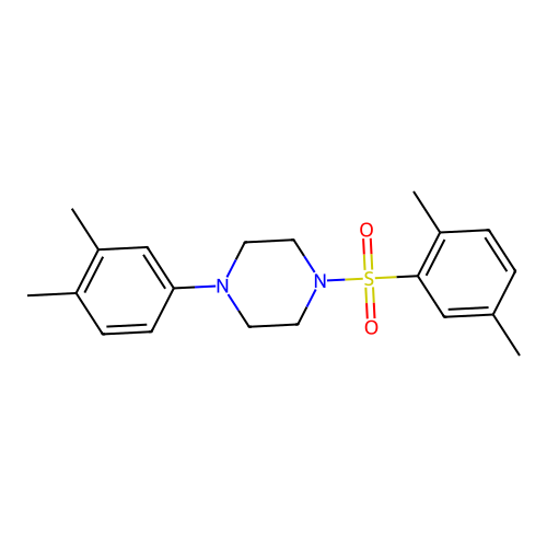 1-(2,5-Dimethylbenzenesulfonyl)-4-(3,4-dimethylphenyl)piperazine structure