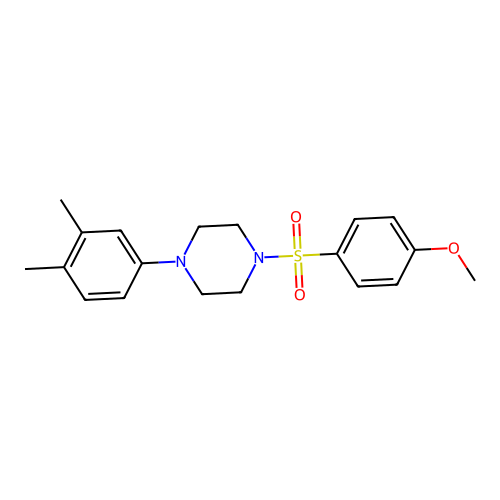 1-(3,4-Dimethylphenyl)-4-((4-methoxyphenyl)sulfonyl)piperazine structure