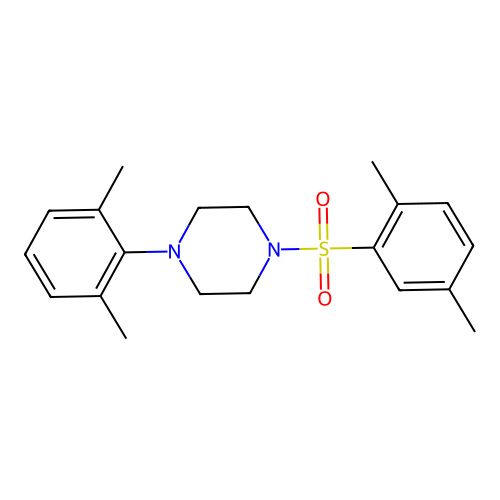 1-(2,6-Dimethylphenyl)-4-((2,5-dimethylphenyl)sulfonyl)piperazine structure