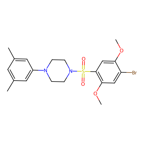 1-(4-Bromo-2,5-dimethoxyphenyl)sulfonyl-4-(3,5-dimethylphenyl)piperazine structure