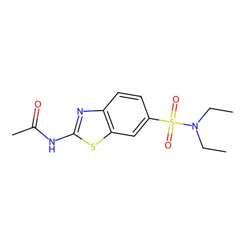 N-[6-(diethylsulfamoyl)-1,3-benzothiazol-2-yl]acetamide structure