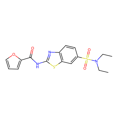 N-[6-(diethylsulfamoyl)-1,3-benzothiazol-2-yl]furan-2-carboxamide structure