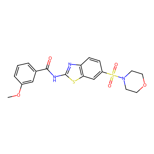 3-methoxy-N-(6-(morpholinosulfonyl)benzo[d]thiazol-2-yl)benzamide structure