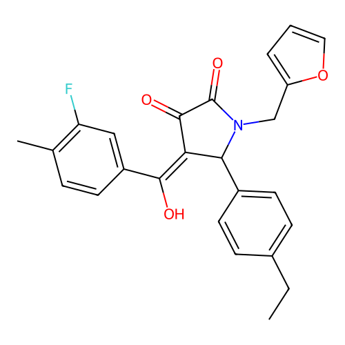 5-(4-ethylphenyl)-4-(3-fluoro-4-methylbenzoyl)-1-[(furan-2-yl)methyl]-3-hydroxy-2,5-dihydro-1H-pyrrol-2-one structure