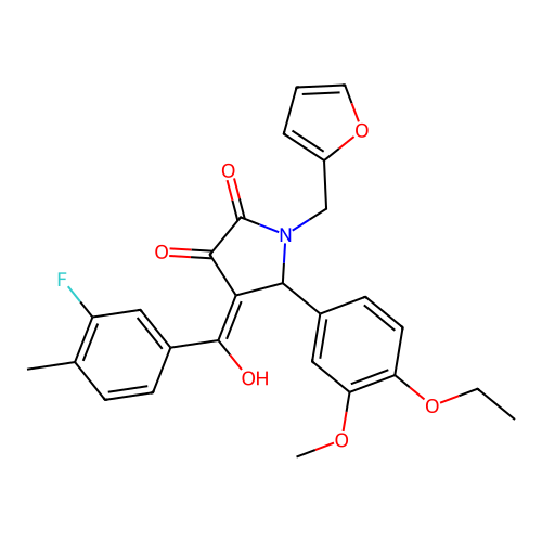 5-(4-ethoxy-3-methoxyphenyl)-4-(3-fluoro-4-methylbenzoyl)-1-[(furan-2-yl)methyl]-3-hydroxy-2,5-dihydro-1H-pyrrol-2-one structure