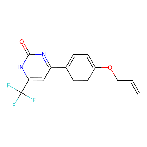 6-[4-(prop-2-en-1-yloxy)phenyl]-4-(trifluoromethyl)pyrimidin-2(1H)-one structure