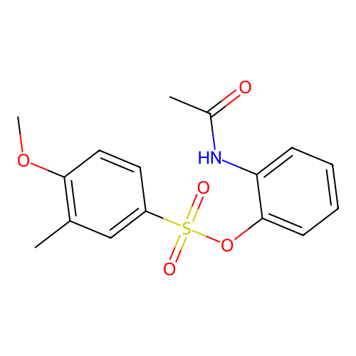 2-(Acetylamino)phenyl 4-methoxy-3-methylbenzenesulfonate structure