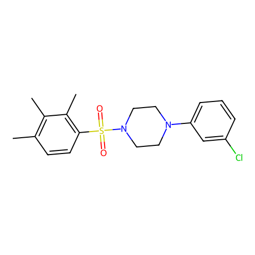 1-(3-Chlorophenyl)-4-(2,3,4-trimethylbenzenesulfonyl)piperazine structure
