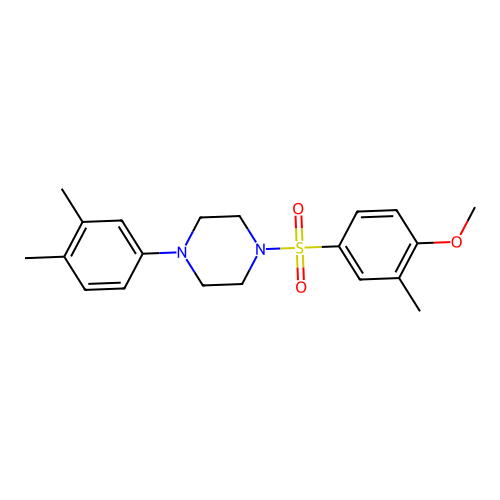 1-(3,4-Dimethylphenyl)-4-((4-methoxy-3-methylphenyl)sulfonyl)piperazine structure