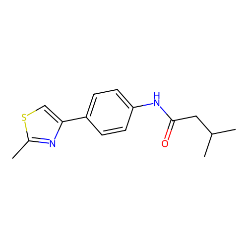 3-methyl-N-[4-(2-methyl-1,3-thiazol-4-yl)phenyl]butanamide structure
