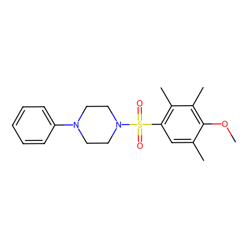 1-(4-Methoxy-2,3,5-trimethylbenzenesulfonyl)-4-phenylpiperazine structure