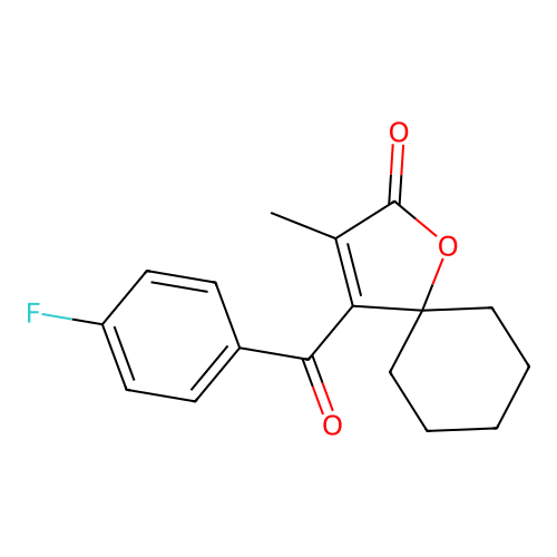 1-Oxaspiro(4.5)dec-3-en-2-one, 4-(4-fluorobenzoyl)-3-methyl- structure