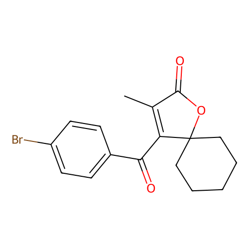 1-Oxaspiro(4.5)dec-3-en-2-one, 4-(4-bromobenzoyl)-3-methyl- structure
