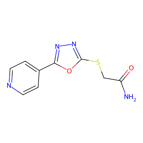 2-(5-Pyridin-4-yl-[1,3,4]oxadiazol-2-ylsulfanyl)-acetamide structure