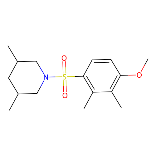 1-[(4-Methoxy-2,3-dimethylphenyl)sulfonyl]-3,5-dimethylpiperidine structure