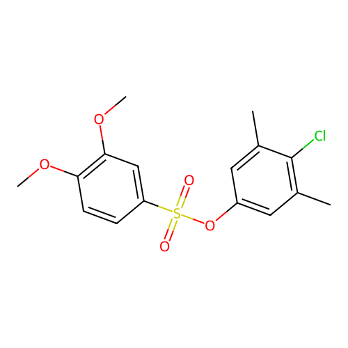 4-Chloro-3,5-dimethylphenyl 3,4-dimethoxybenzenesulfonate structure