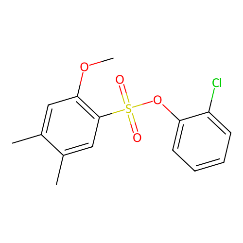 2-Chlorophenyl 2-methoxy-4,5-dimethylbenzenesulfonate structure