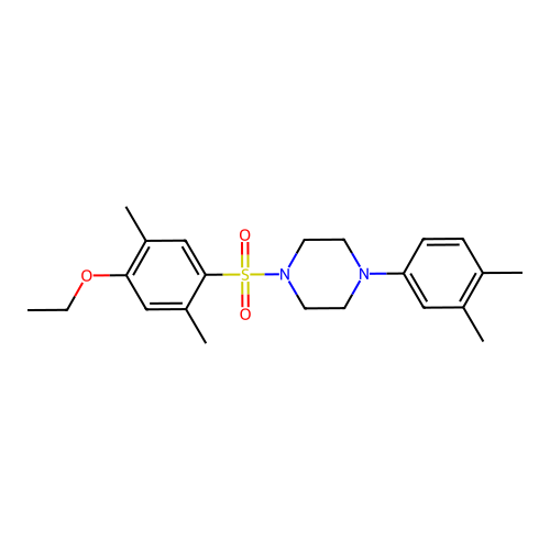 1-(3,4-Dimethylphenyl)-4-(4-ethoxy-2,5-dimethylbenzenesulfonyl)piperazine structure