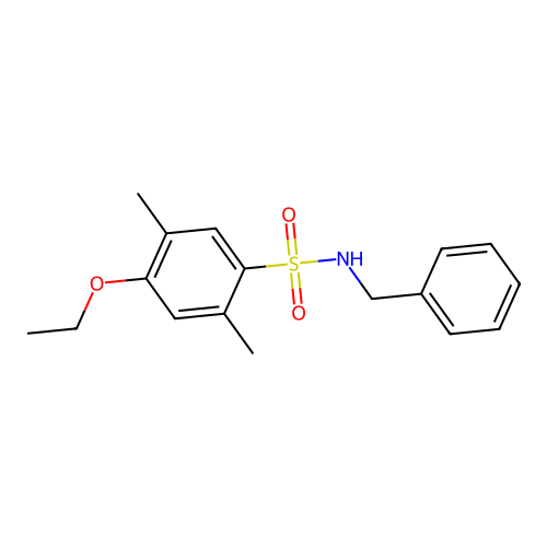 N-benzyl-4-ethoxy-2,5-dimethylbenzenesulfonamide structure
