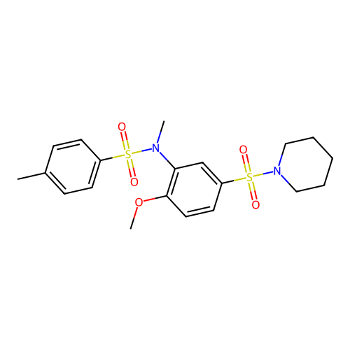 [2-Methoxy-5-(piperidylsulfonyl)phenyl]methyl[(4-methylphenyl)sulfonyl]amine structure