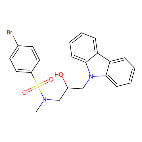 [(4-Bromophenyl)sulfonyl](3-carbazol-9-yl-2-hydroxypropyl)methylamine structure