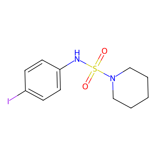 N-(4-iodophenyl)piperidine-1-sulfonamide structure