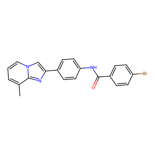 4-Bromo-N-(4-{8-methylimidazo[1,2-A]pyridin-2-YL}phenyl)benzamide structure