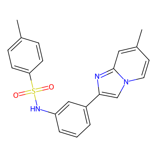 4-methyl-N-(3-(7-methylimidazo[1,2-a]pyridin-2-yl)phenyl)benzenesulfonamide structure